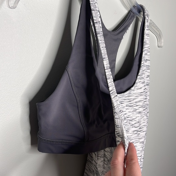 Lululemon On Track Tank in Tiger Space Dye Black White / Dark Carbon Sz 8! - Picture 9 of 13